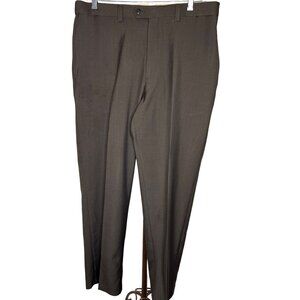 Hagger men’s dress pants 36X 29 brown Superior quality wide leg adj waist pocket